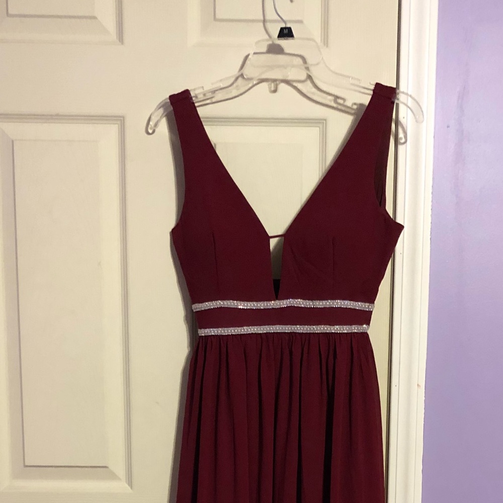Maroon Forever 21 Floor Length Dress